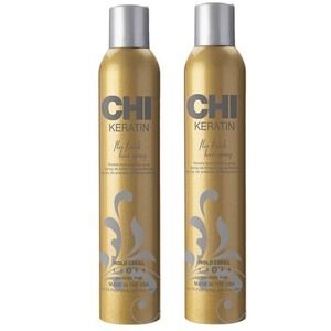 Lot of 2 CHI Keratin Flex Finish Hair Spray 10oz Flexible Hold Paraben Free